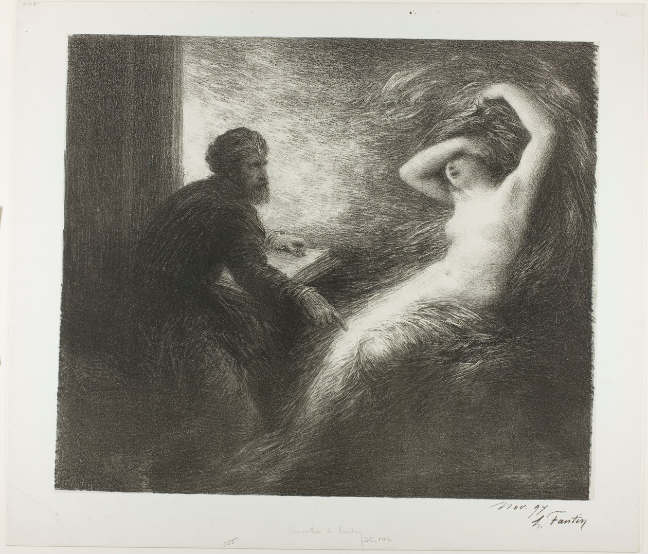 Kundry felidézése alkotó: Henri Fantin-Latour
