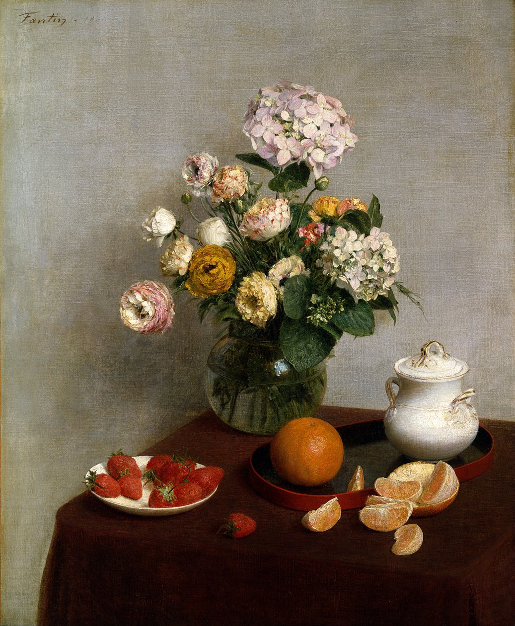 Virágok és gyümölcsök alkotó: Henri Fantin-Latour