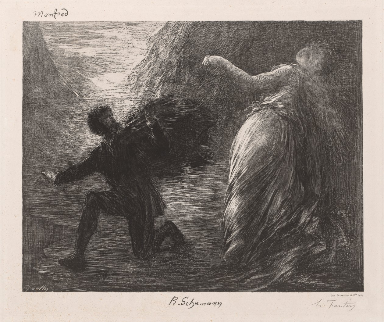 Manfred és Astarte alkotó: Henri Fantin-Latour