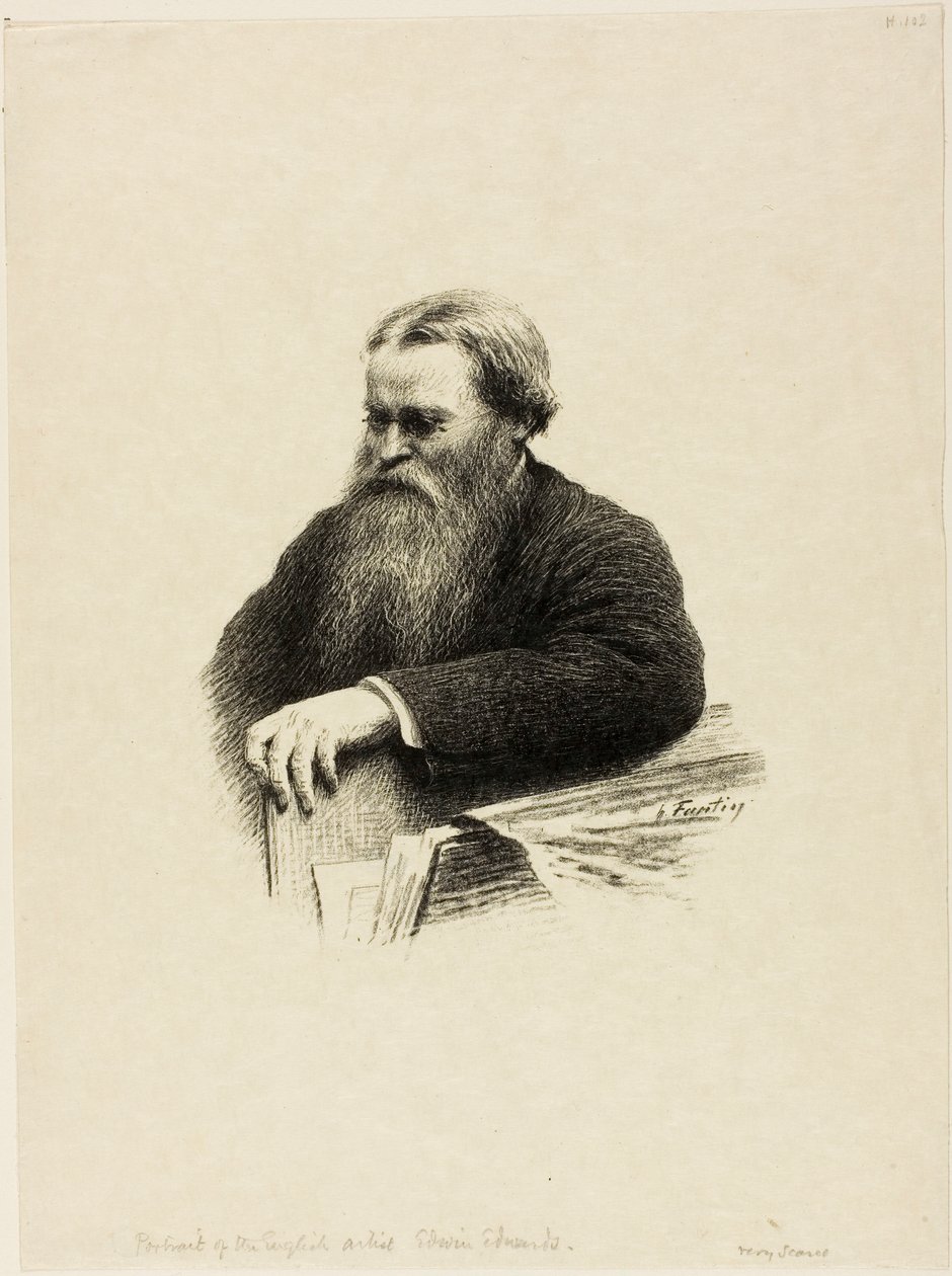 Edwin Edwards művész portréja alkotó: Henri Fantin-Latour