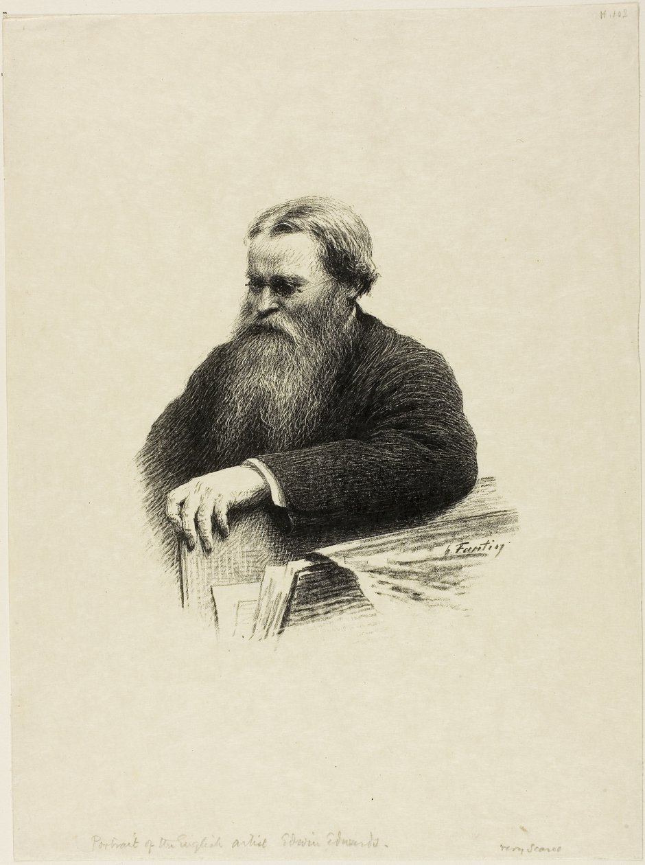 A művész Edwin Edwards portréja alkotó: Henri Fantin Latour