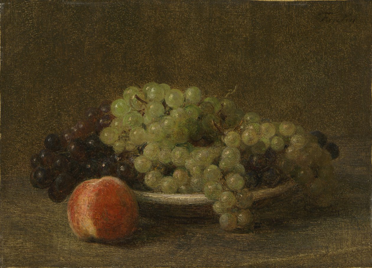 Csendélet szőlővel és őszibarackkal alkotó: Henri Fantin-Latour