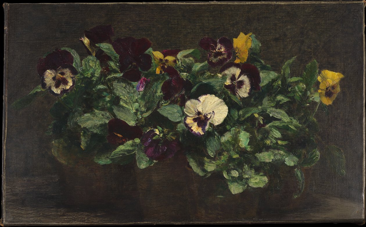 Csendélet árvácskákkal alkotó: Henri Fantin-Latour