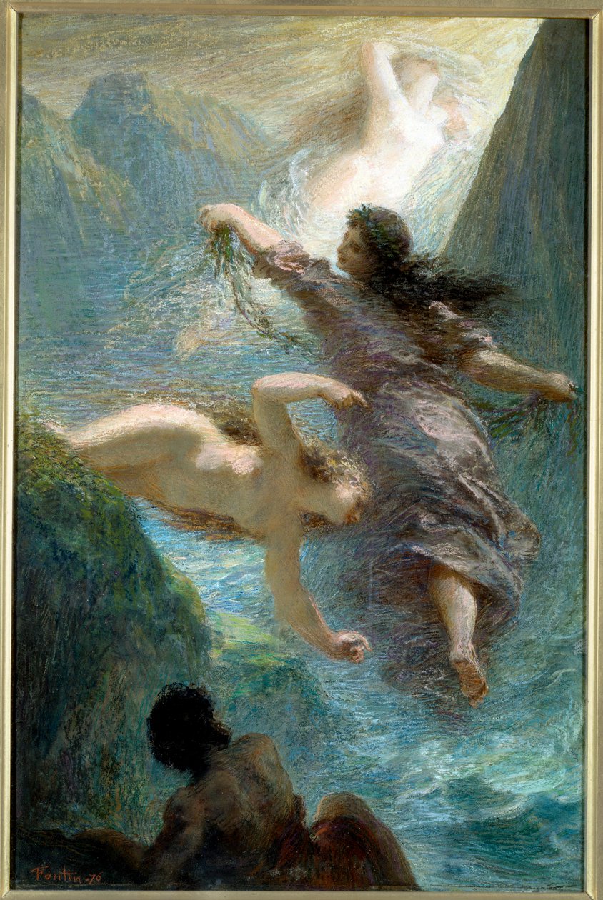A rajnai lányok. Henri Fantin Latour pasztellje (Fantin-Latour alkotó: Ignace Henri Jean Fantin Latour