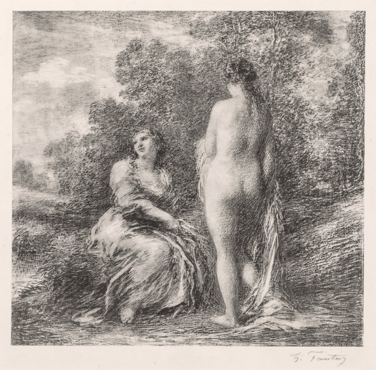 Fürdőzők alkotó: Ignace Henri Jean Fantin Latour