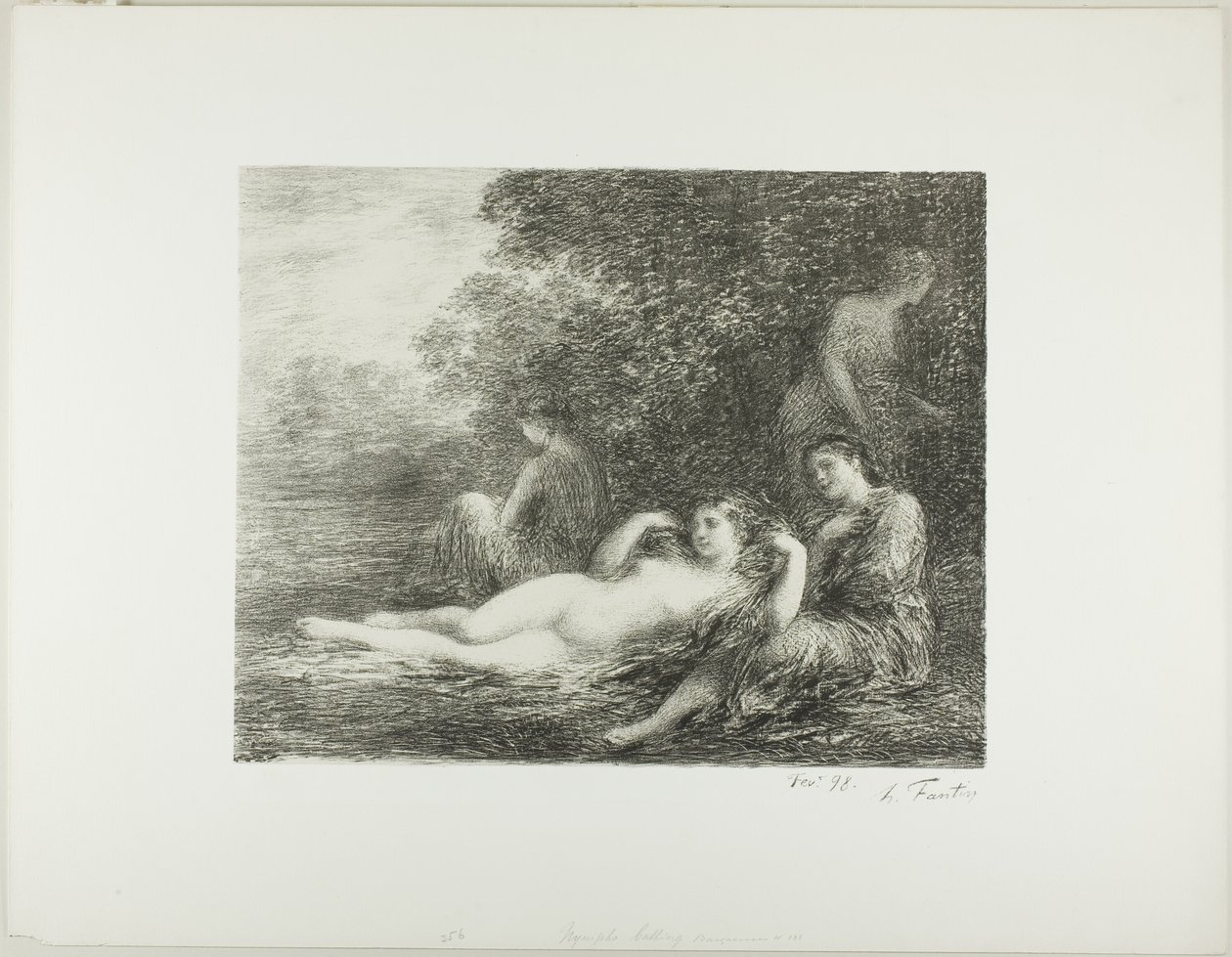 Fürdő nők, negyedik nagytányér alkotó: Ignace Henri Jean Fantin Latour