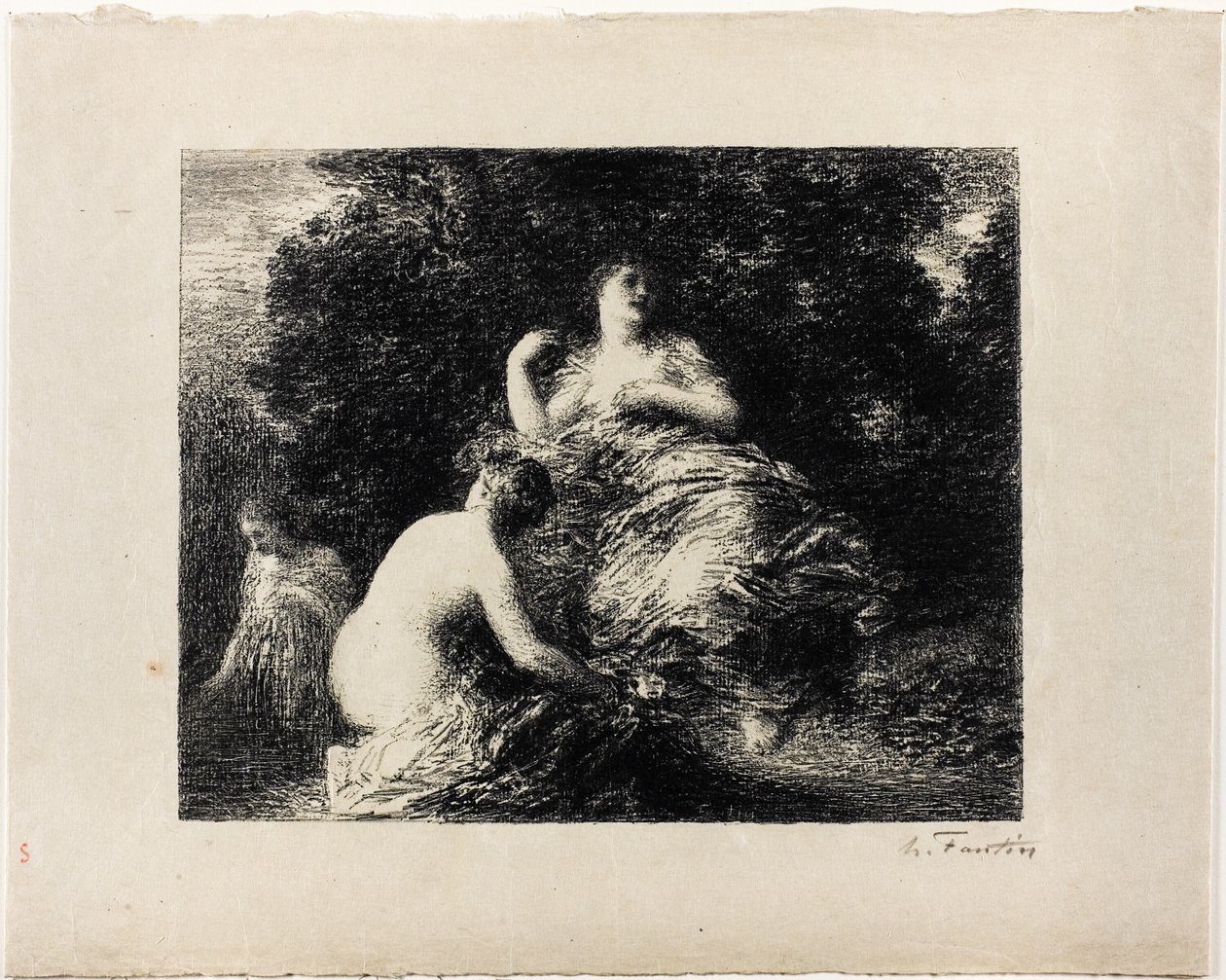 Fürdő nők, közepes tányér alkotó: Ignace Henri Jean Fantin Latour