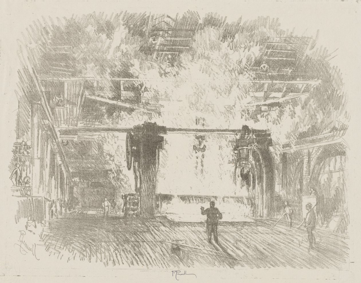Angol háborús munka: Páncéllemez készítése alkotó: Ignace Henri Jean Fantin Latour