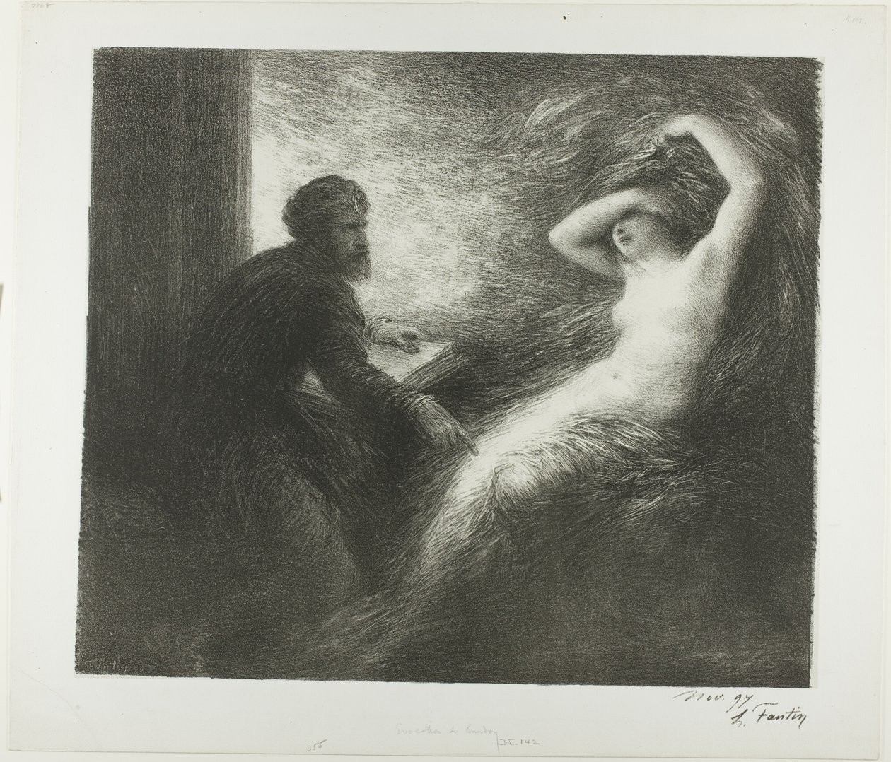 Kundry felidézése alkotó: Ignace Henri Jean Fantin Latour