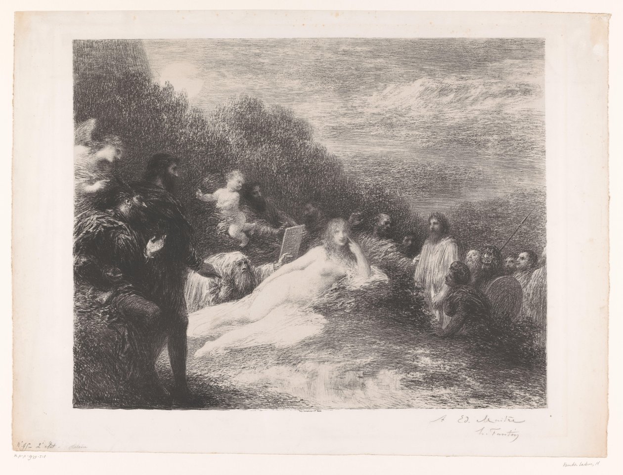 Faust és Mephisto trójai Helénát látja Helene alkotó: Ignace Henri Jean Fantin Latour