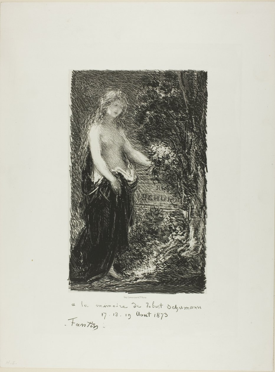 Robert Schumann emlékére alkotó: Ignace Henri Jean Fantin Latour