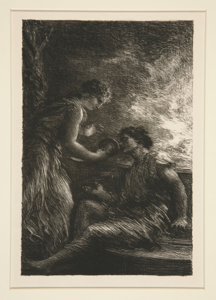 La Valkyrie: acte I, Sieglinde et Siegmund (The Valkyries: Acte I, Sieglinde and Siegmund) alkotó: Ignace Henri Jean Fantin Latour