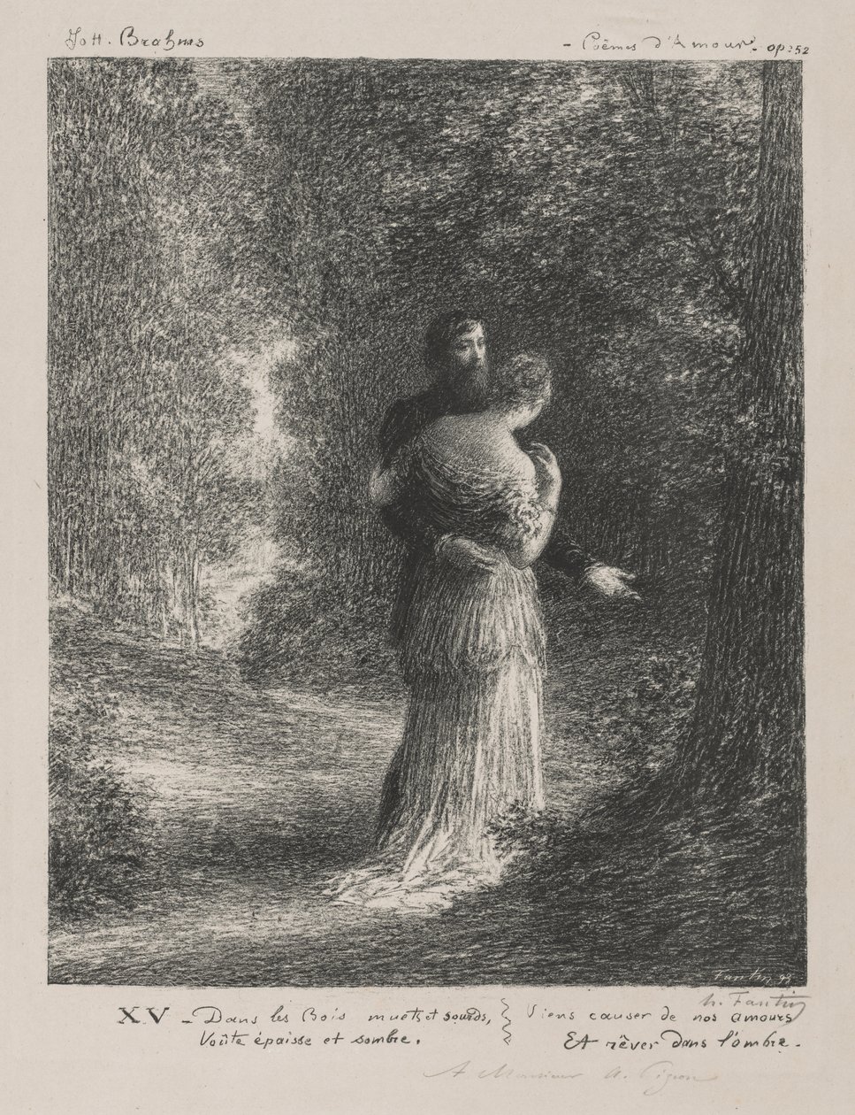 Szerelmes versek (harmadik lemez) alkotó: Ignace Henri Jean Fantin Latour