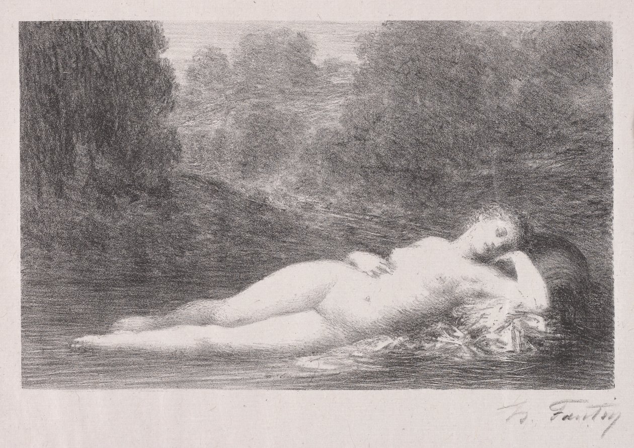 A Vízben fekve alkotó: Ignace Henri Jean Fantin Latour