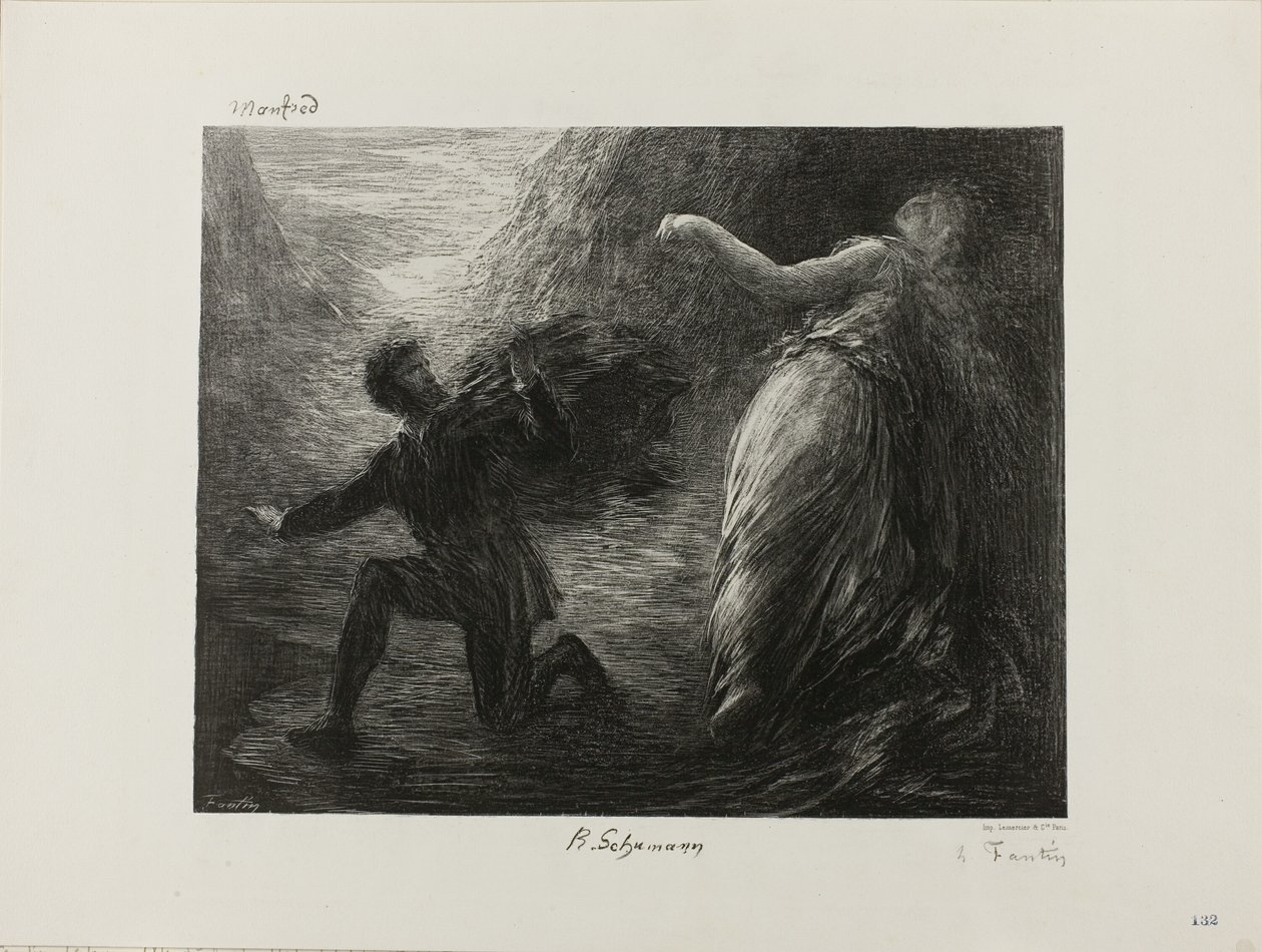 Manfred és Astarte, Robert Schumann "Manfred" nyitányából (1848-49) alkotó: Henri Fantin Latour