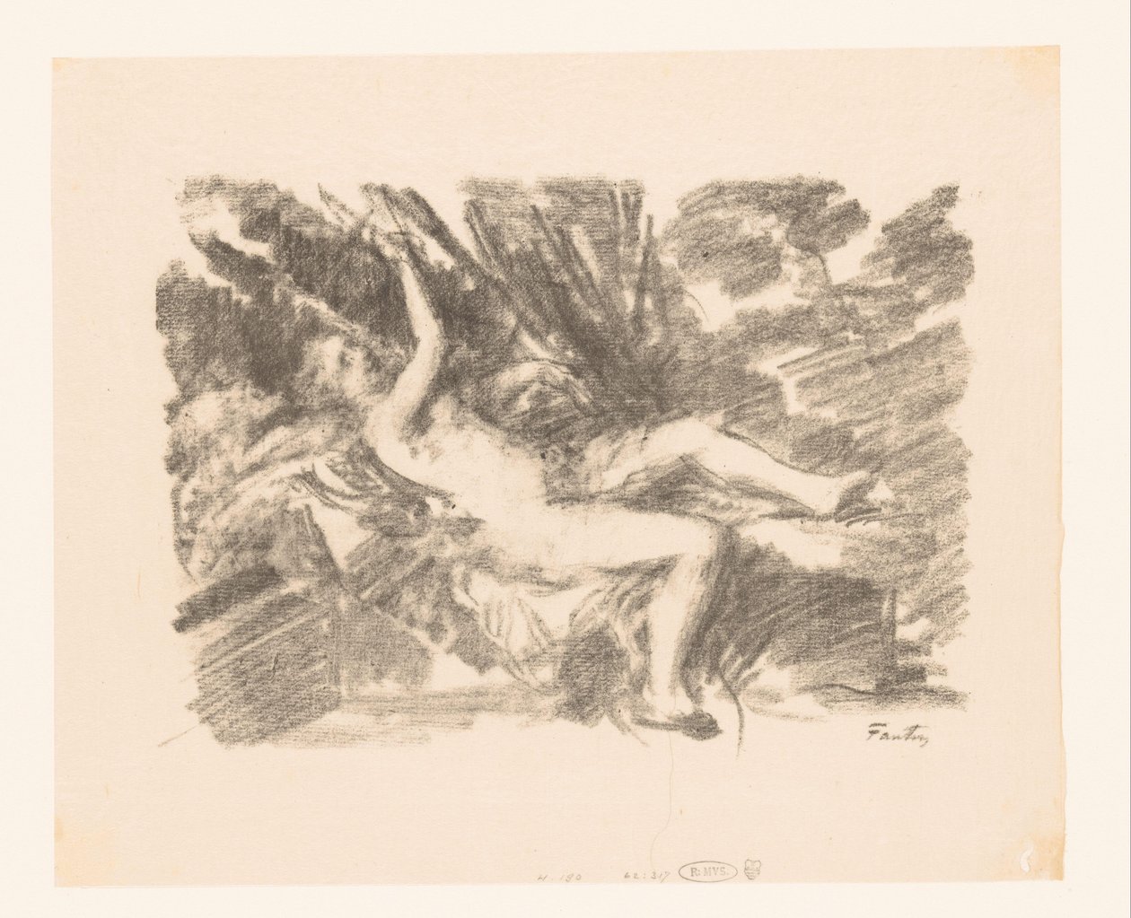 Meztelen nő felébred Le Reveil alkotó: Ignace Henri Jean Fantin Latour