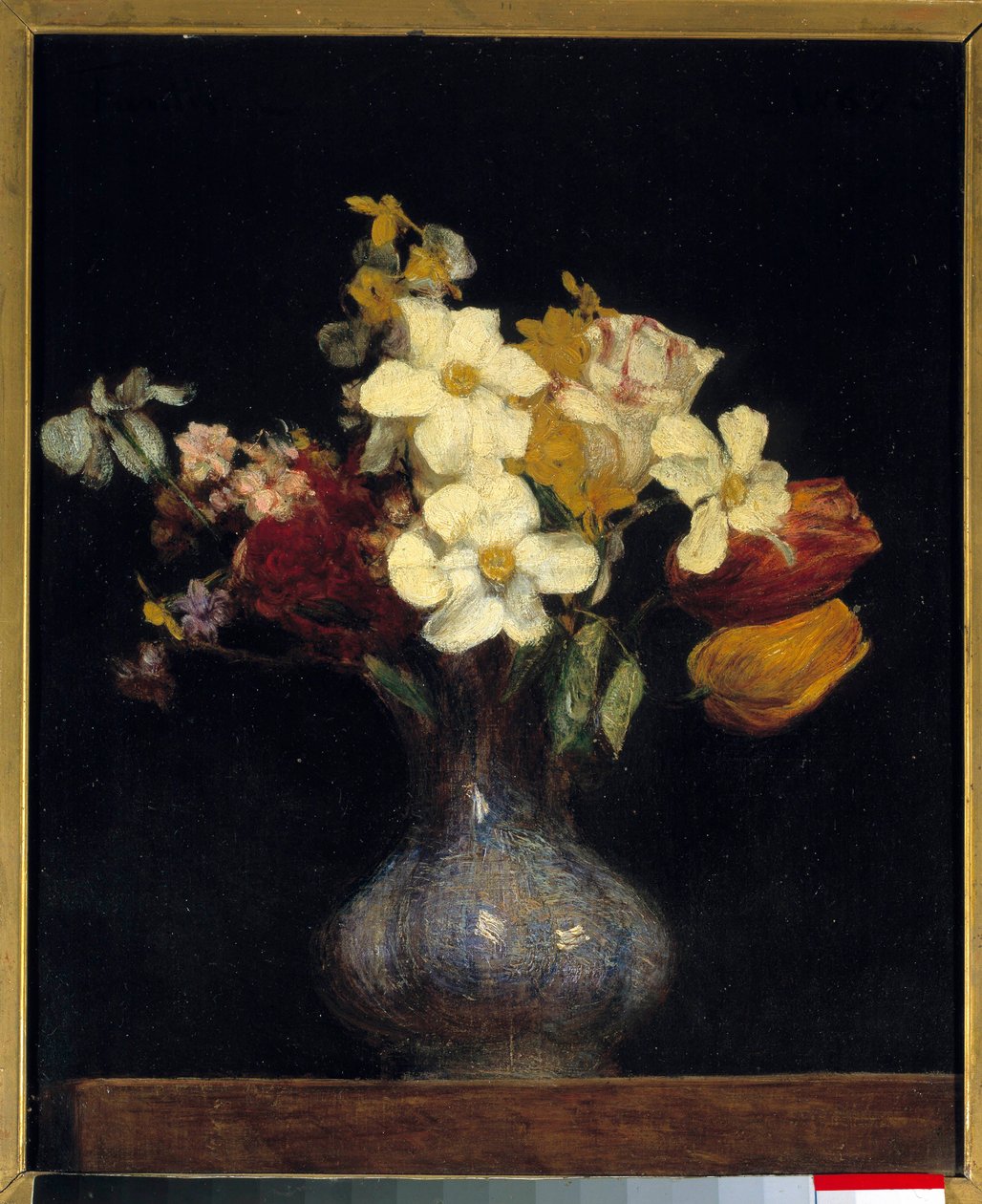 Nárcisz és tulipán Henri Fantin Latour festménye (Fantin-Latour alkotó: Ignace Henri Jean Fantin Latour