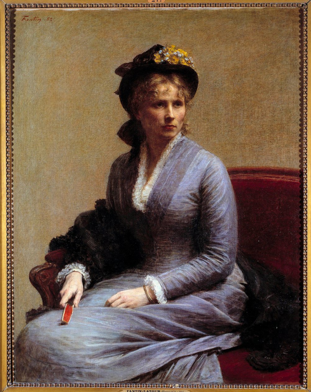 Charlotte Dubourg (1850-1921) portréja A művész feleségének nővére. Henri Fantin Latour festménye (Fantin-Latour alkotó: Ignace Henri Jean Fantin Latour