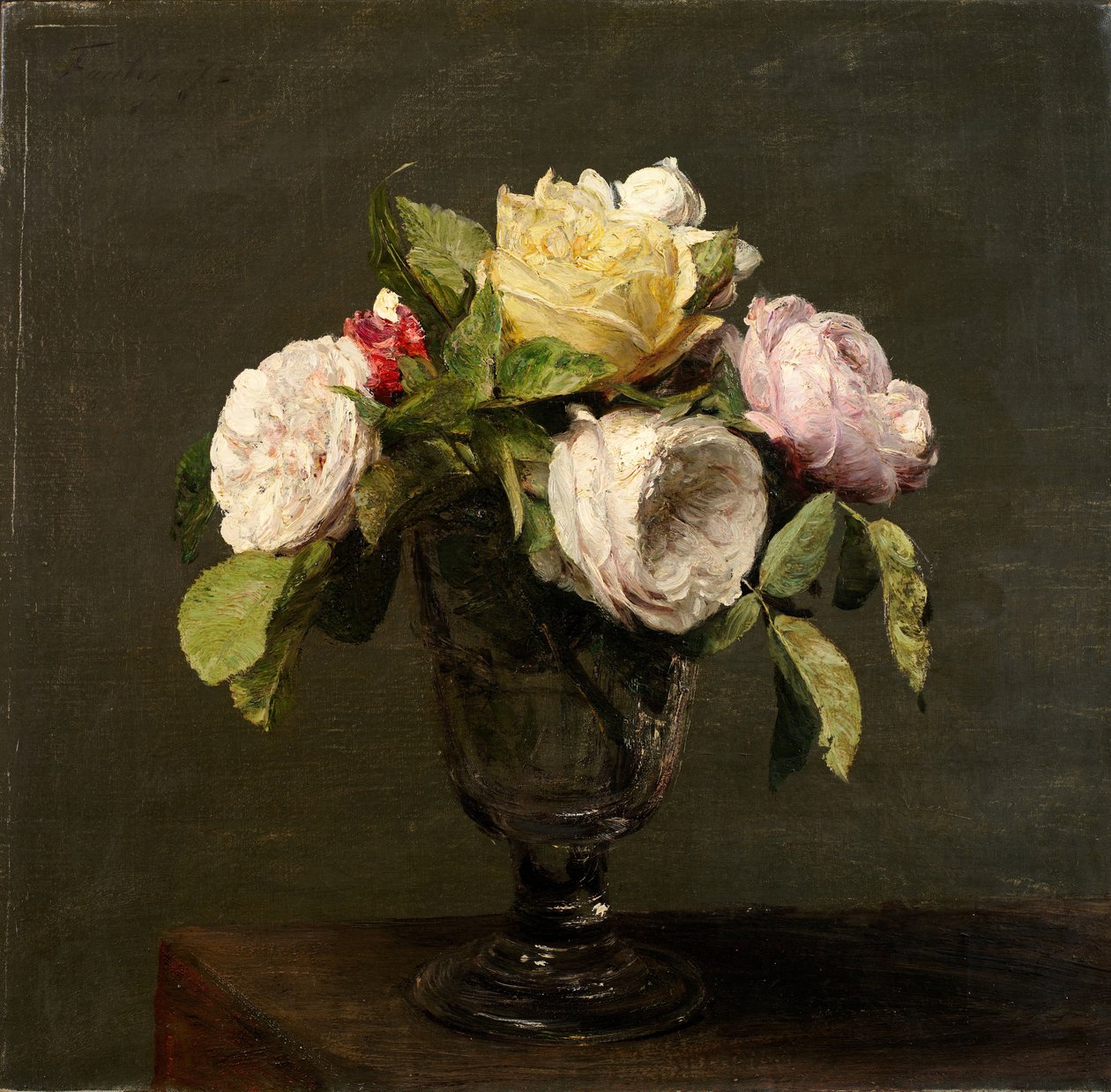 Rózsa serlegben, 1873. alkotó: Ignace Henri Jean Fantin Latour