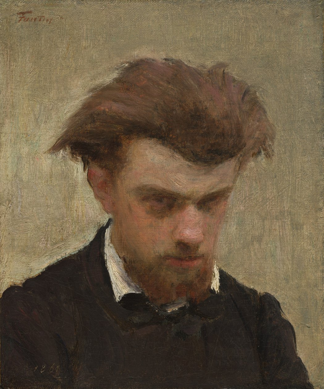Önarckép, 1861. alkotó: Ignace Henri Jean Fantin Latour