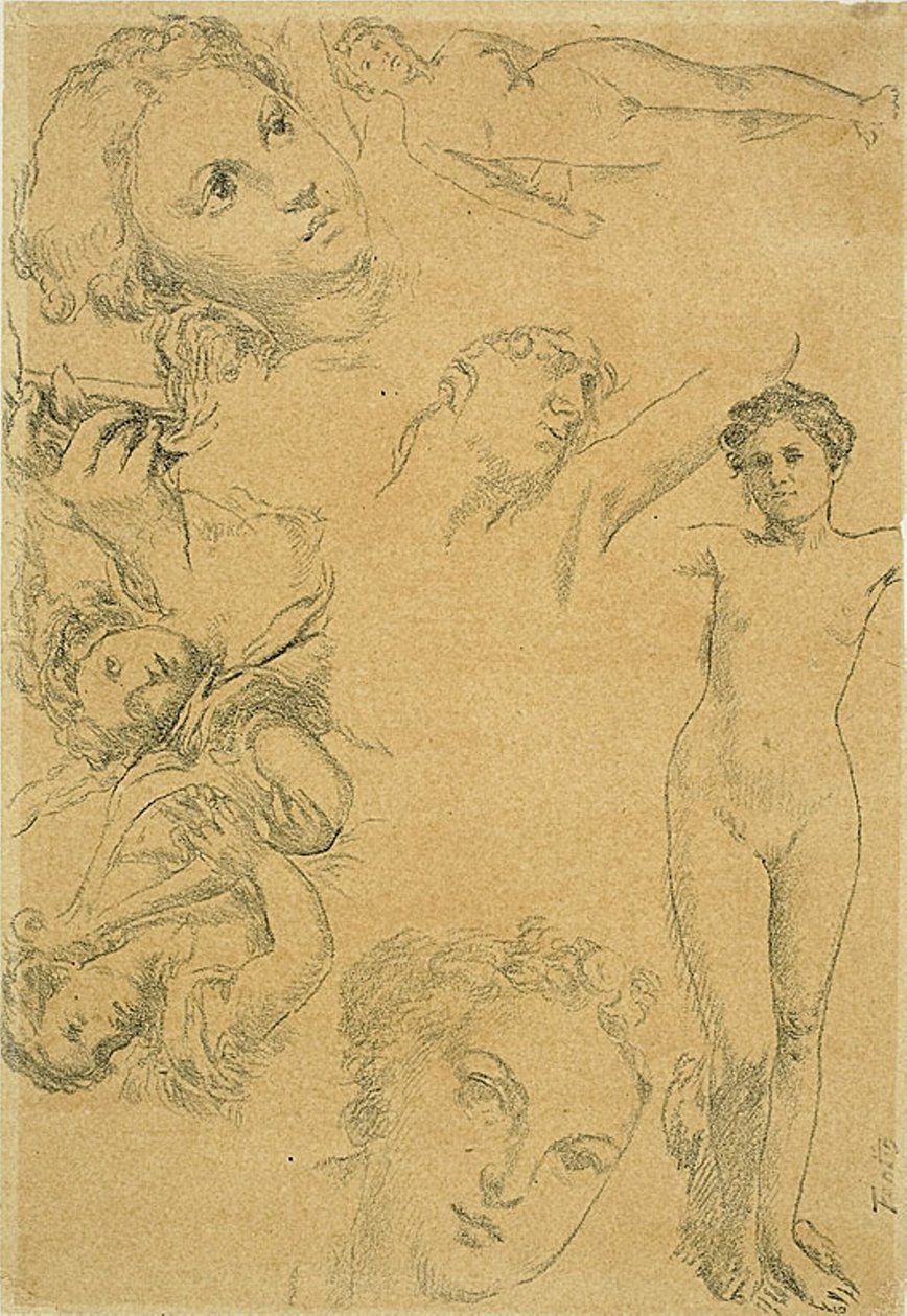 Tanulmányi lap (replika) alkotó: Ignace Henri Jean Fantin Latour