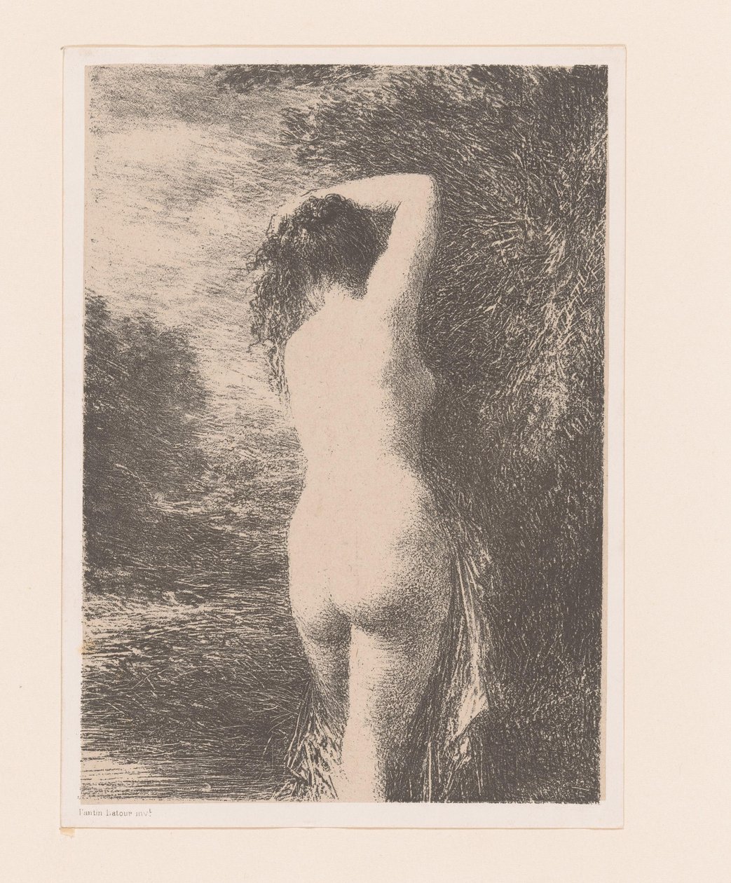 álló fürdőző Baigneuse debütálása alkotó: Ignace Henri Jean Fantin Latour