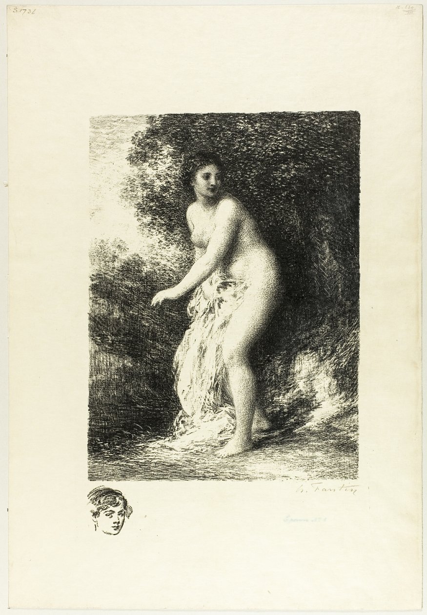 Álló fürdő, második tányér alkotó: Ignace Henri Jean Fantin Latour
