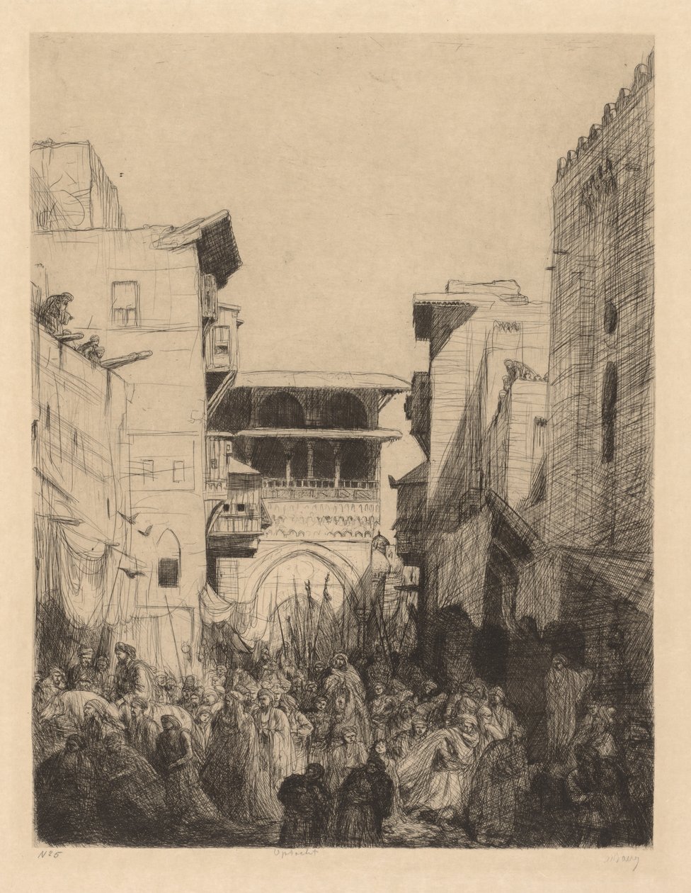 Utca Kairóban alkotó: Ignace Henri Jean Fantin Latour