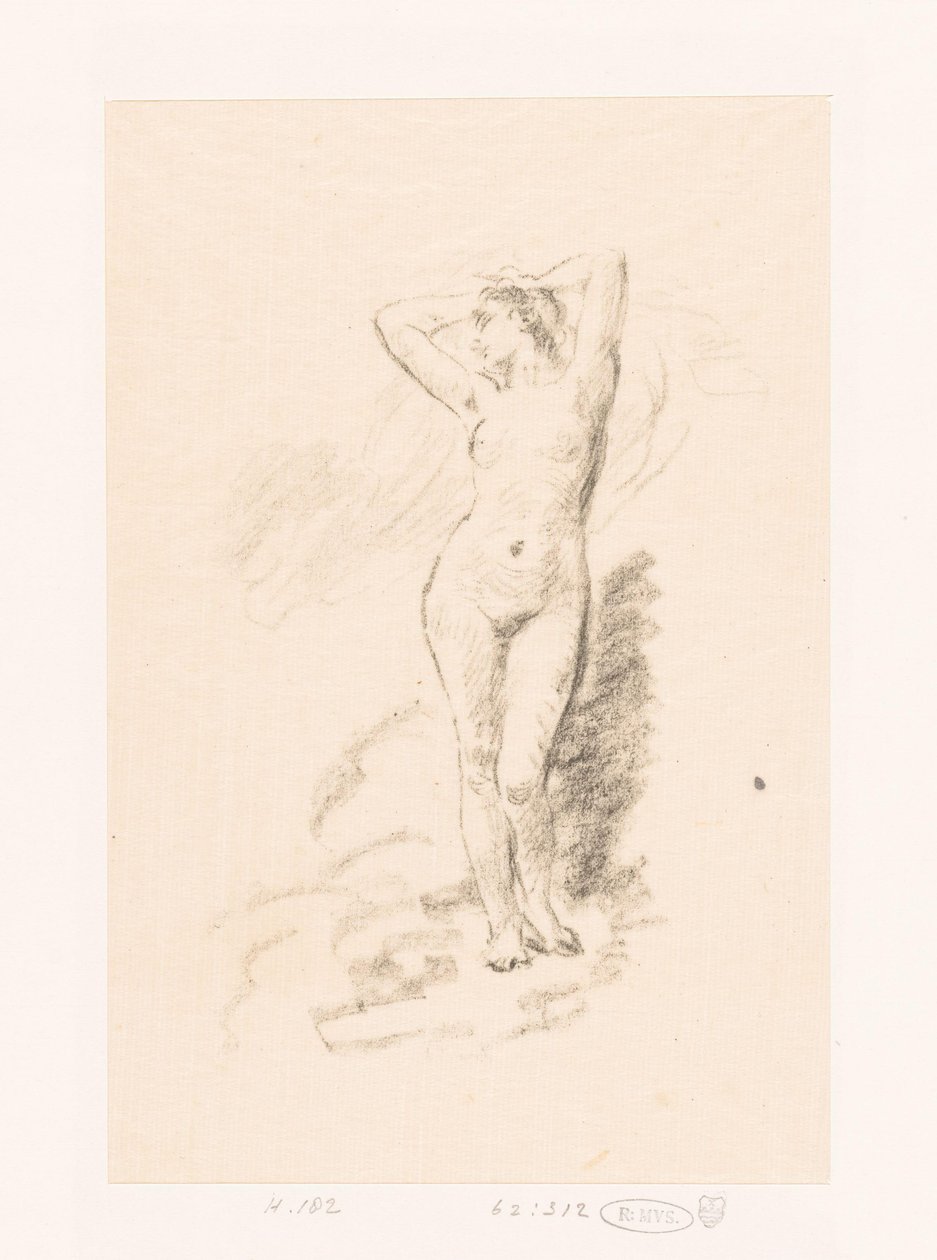 Tanulmány egy álló meztelen nőről alkotó: Ignace Henri Jean Fantin Latour