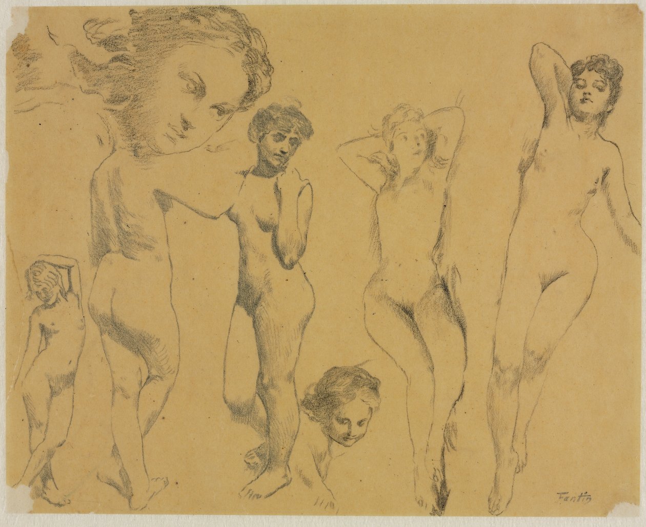 Tanulmányok női aktokról alkotó: Ignace Henri Jean Fantin Latour