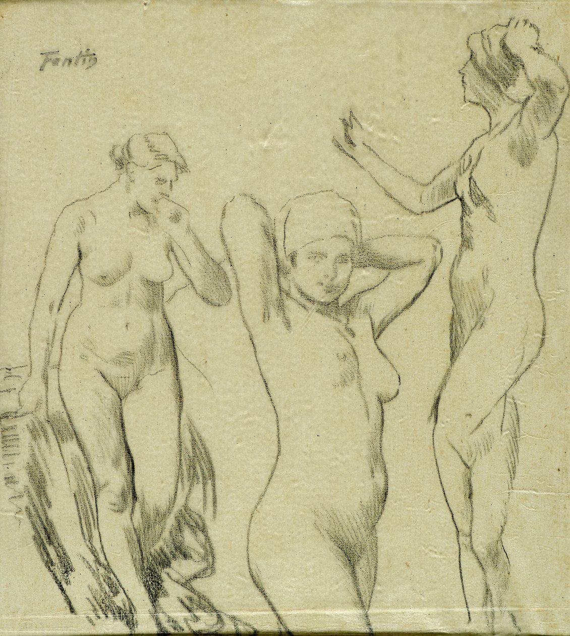 Tanulmány [Női aktok] alkotó: Ignace Henri Jean Fantin Latour
