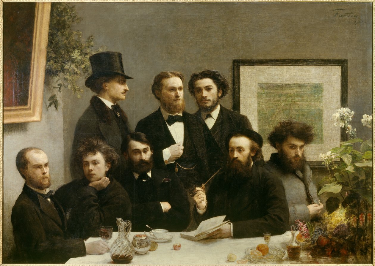 Asztalsarok Balról jobbra Paul Verlaine, Arthur Rimbaud, Elzear Bonnier, Leon Valade, Emile Blemont, Jean Aicart, Ernest d