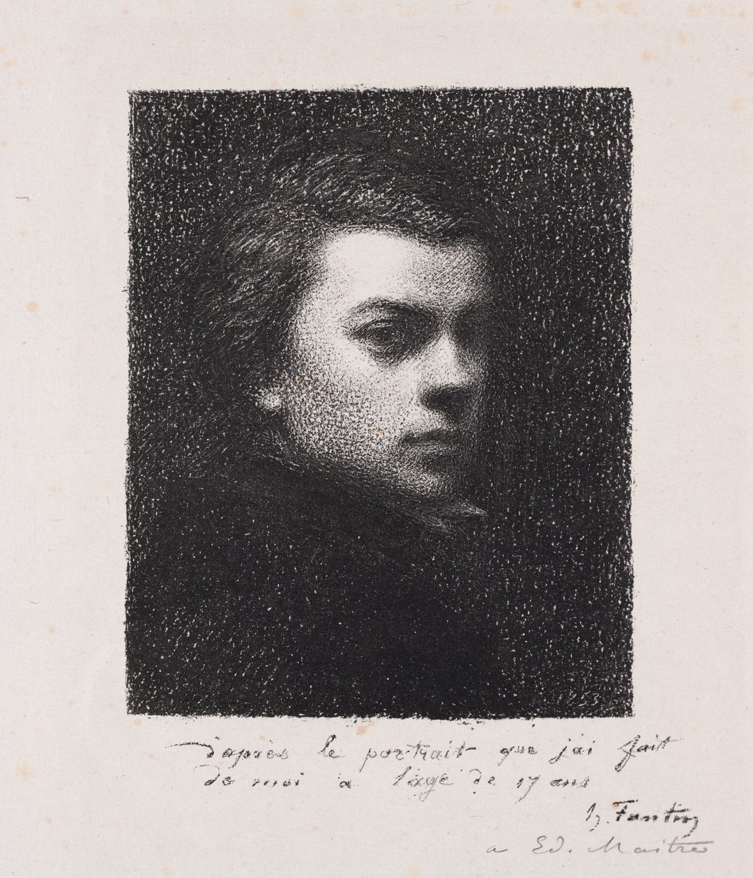 A művész 17 évesen alkotó: Ignace Henri Jean Fantin Latour