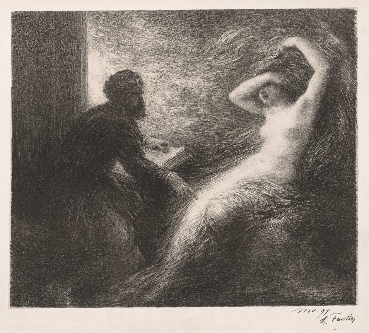 Kundry felidézése alkotó: Ignace Henri Jean Fantin Latour