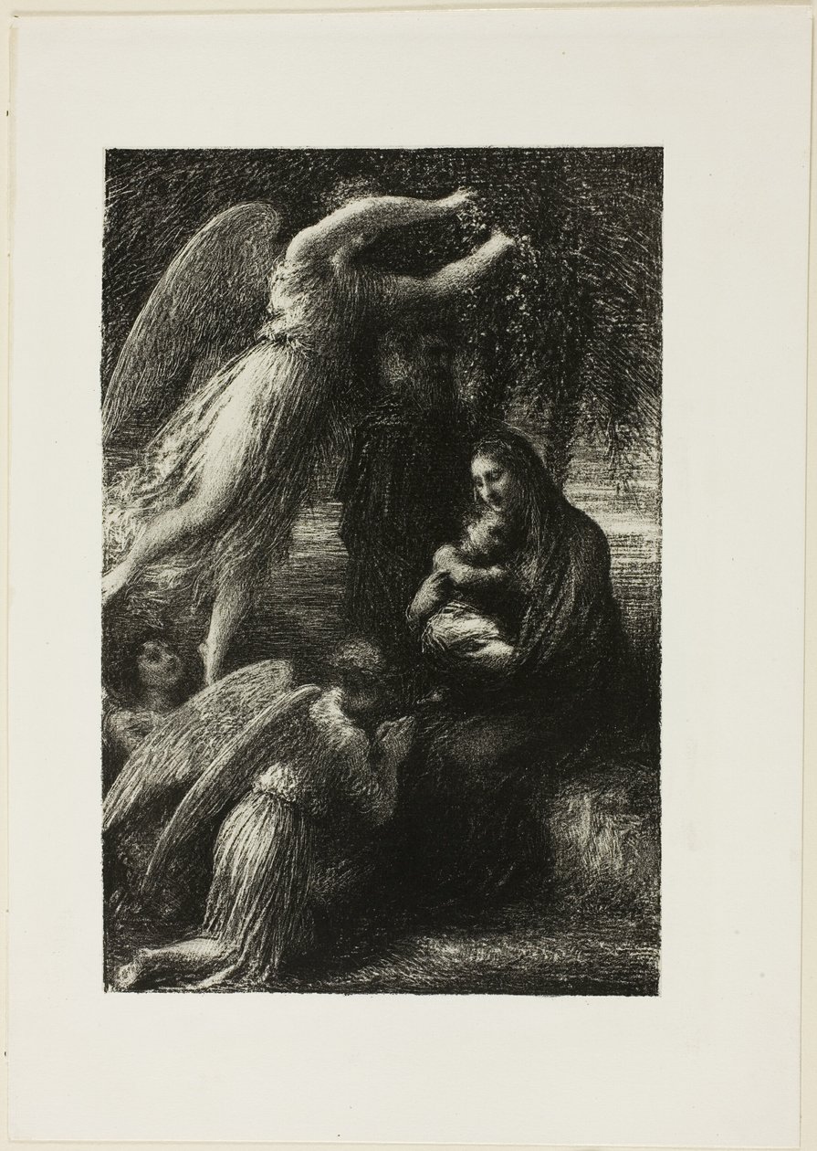 Krisztus gyermekkora: A Szent Család nyugalma alkotó: Ignace Henri Jean Fantin Latour
