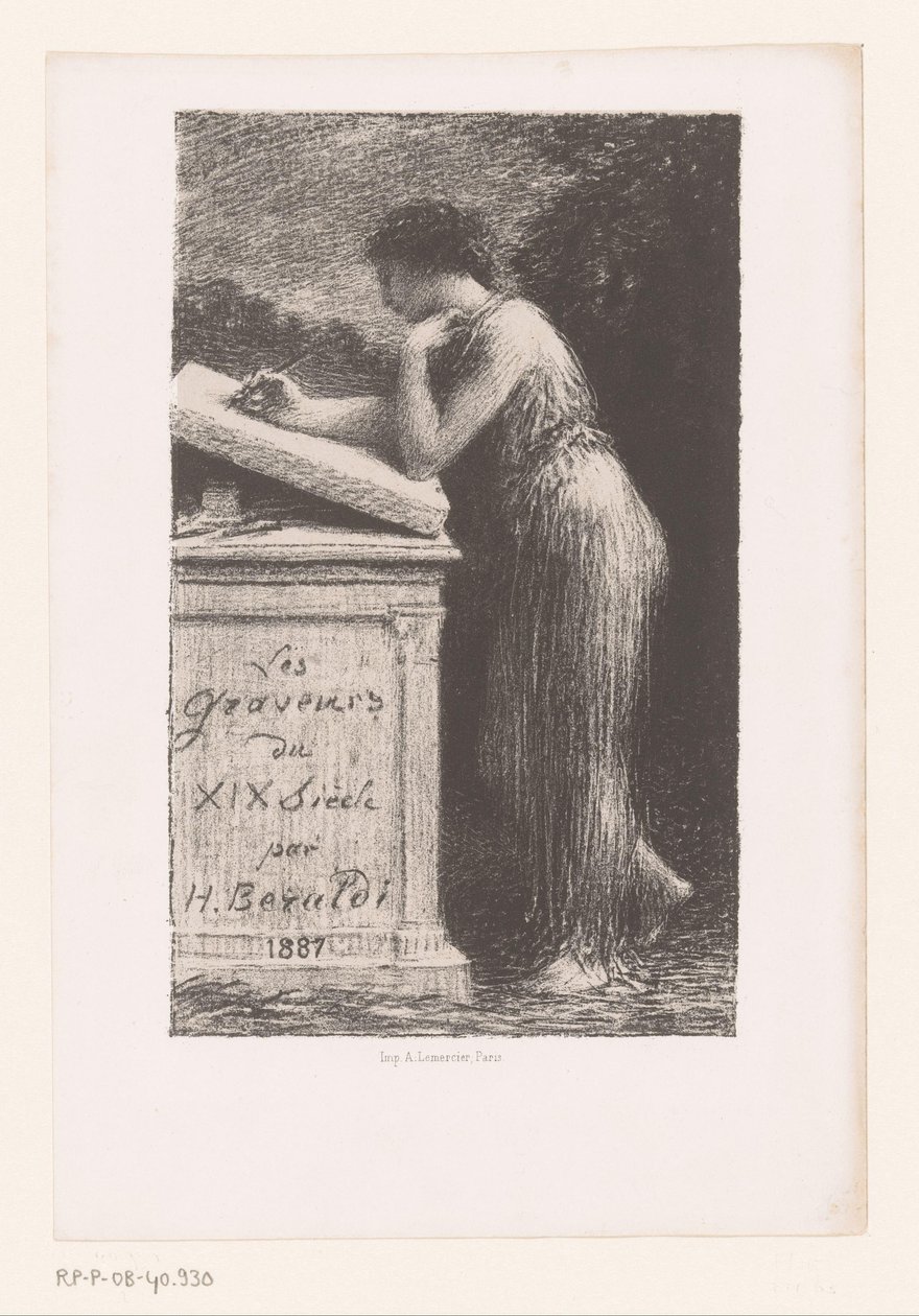 Titelprent voor: A XIX. századi metszetek Litográfia alkotó: Ignace Henri Jean Fantin Latour
