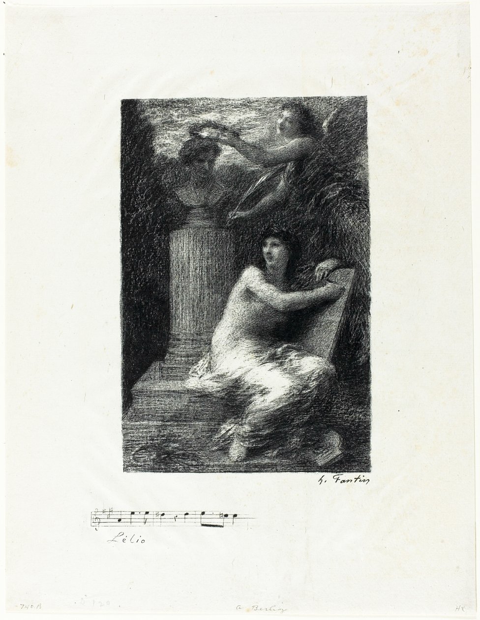 Berlioznak, kis tányér alkotó: Ignace Henri Jean Fantin Latour
