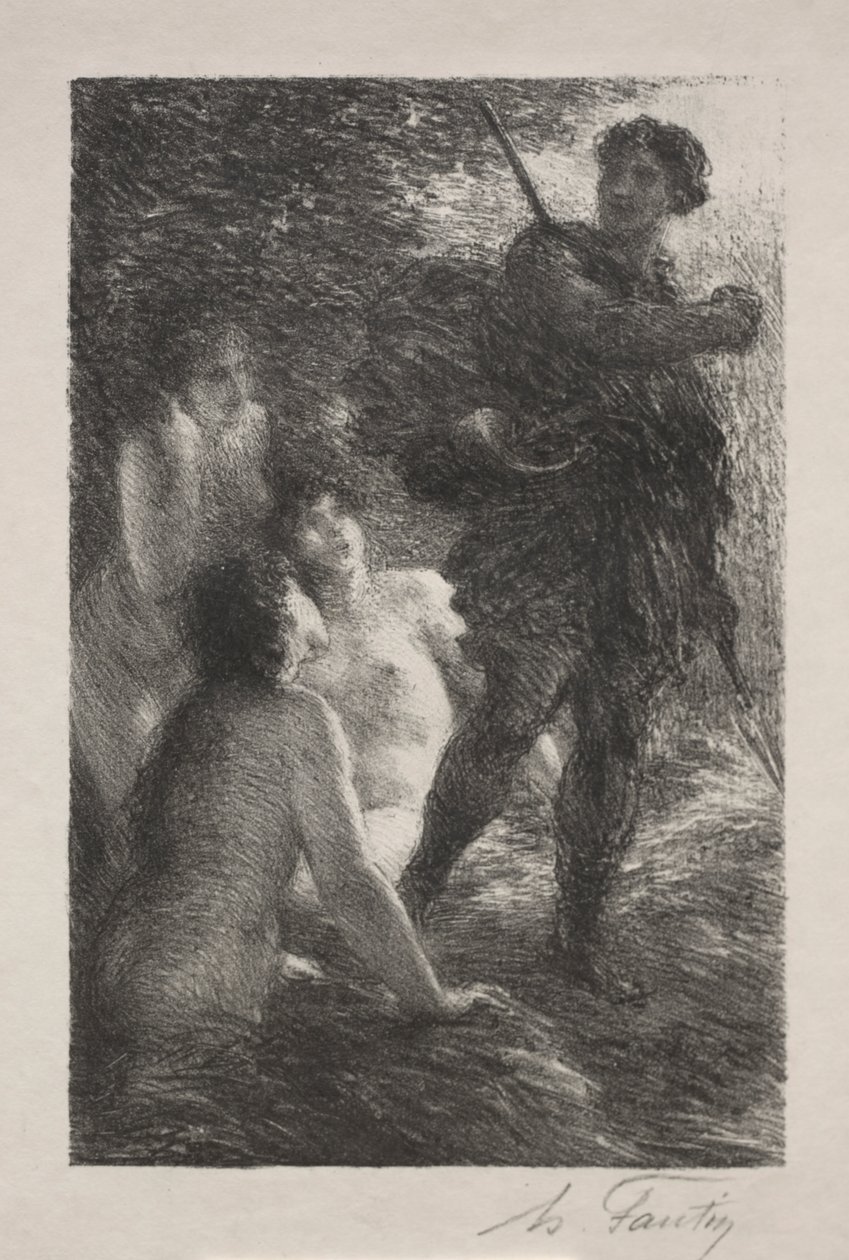 Az istenek alkonya, III. felvonás: Sigfried és a rajnai lányok alkotó: Ignace Henri Jean Fantin Latour