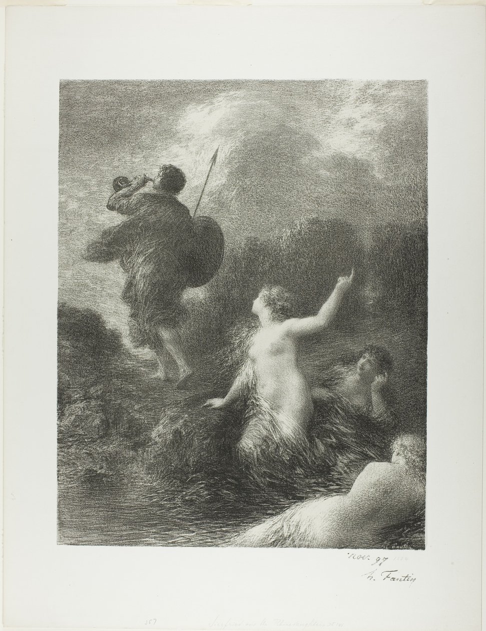 Az istenek alkonya: Siegfried és a rajnai lányok alkotó: Ignace Henri Jean Fantin Latour