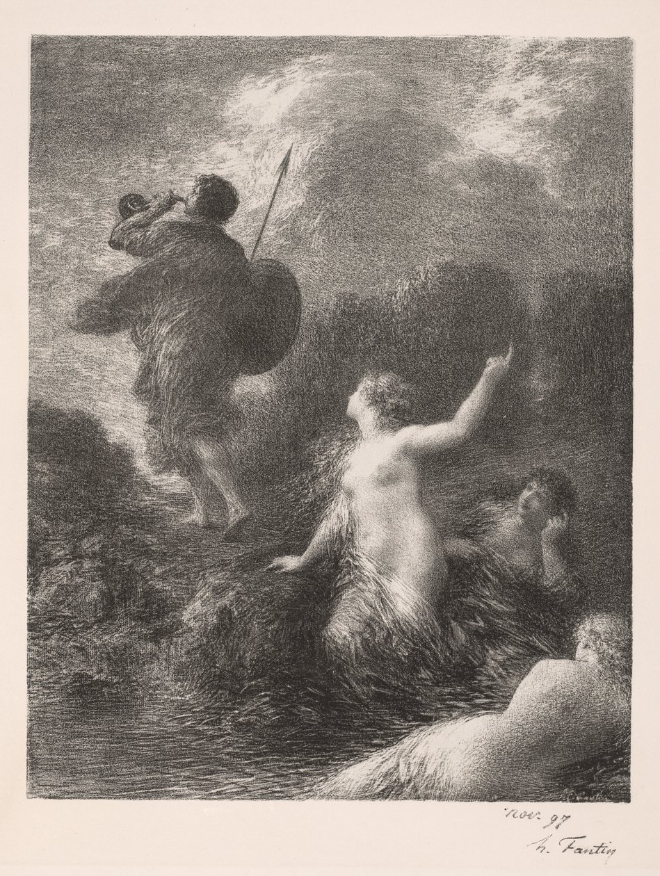 Az istenek alkonya: Siegfried és a rajnai lányok alkotó: Ignace Henri Jean Fantin Latour