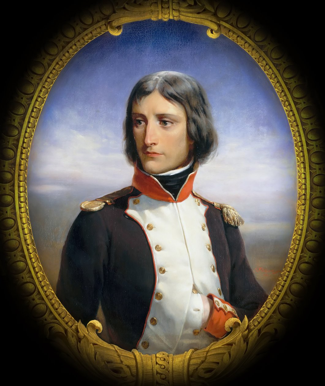 Napóleon Bonaparte a korzikai republikánus önkéntesek 1. zászlóaljának alezredeseként alkotó: Henri Felix Emmanuel Philippoteaux