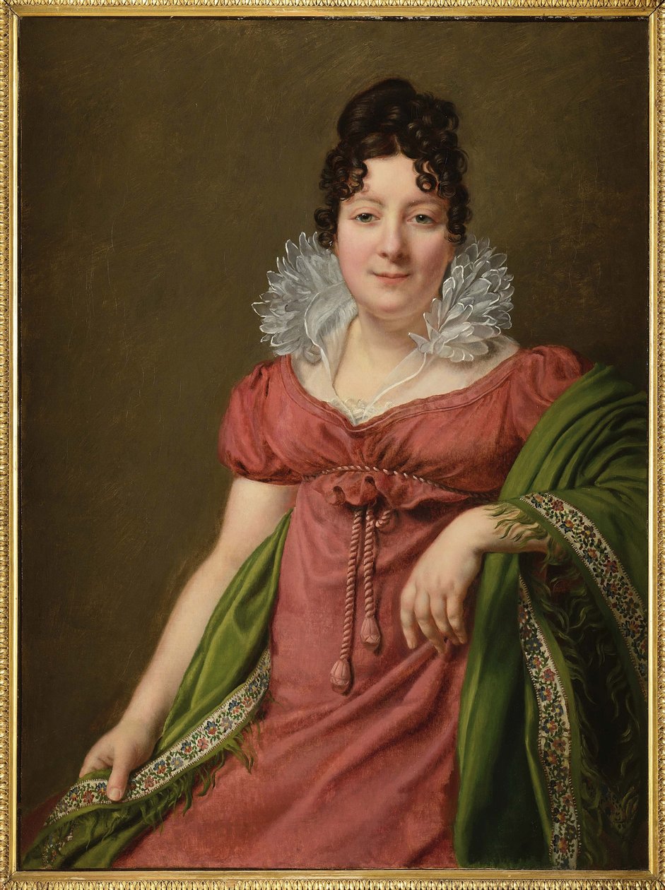 Marie Therese Bourgoin, francia színésznő, I. Sándor orosz császár szeretője - Marie-Therese Bourgoin (1781-1833), I. Sándor császár szeretője portréja, Riesener, Henri-Francois (1767-1828). Olaj, vászon, kb 1809. Méret: 95,5x71 alkotó: Henri Francois Riesener