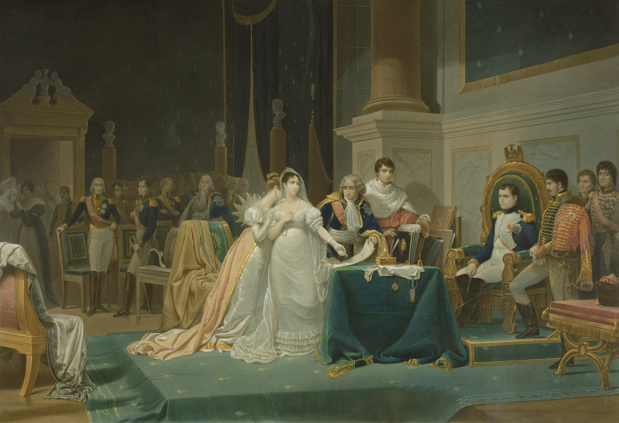 Josephine császárné válása (1763-1814) 1809. december 15., vésette: Jean Pierre Marie Jazet (1788-1871) 1851 (akvatinta) (lásd még: 62790) alkotó: Henri Frederic Schopin
