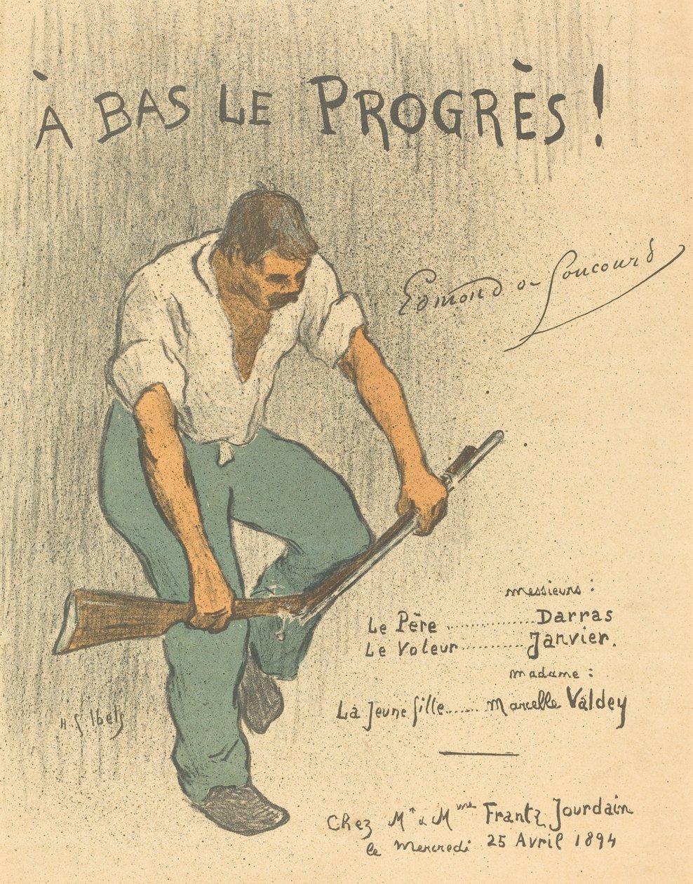 Le a haladással! alkotó: Henri Gabriel Ibels