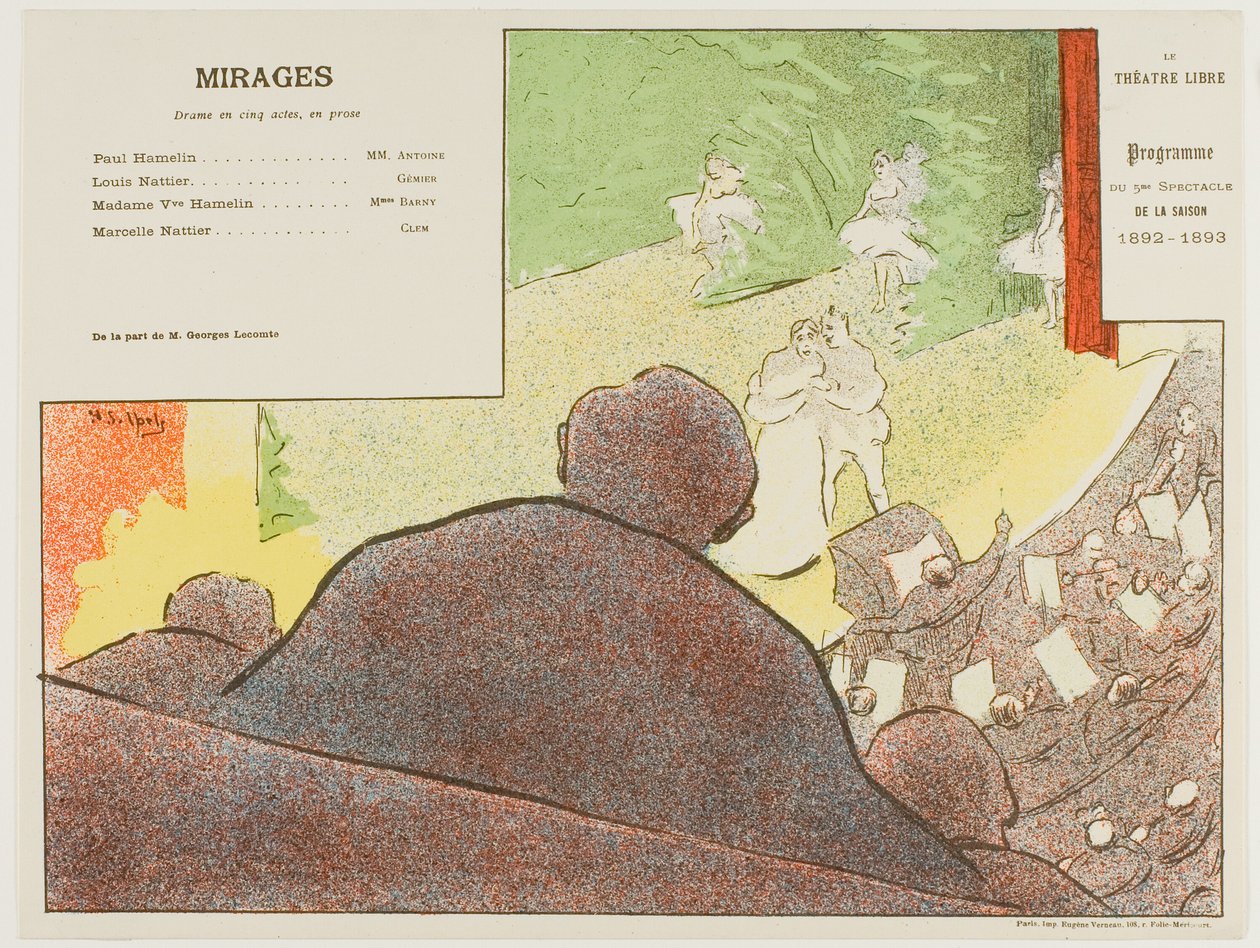 Ötödik előadás: Mirages, a Le Théatre Libre számára alkotó: Henri Gabriel Ibels