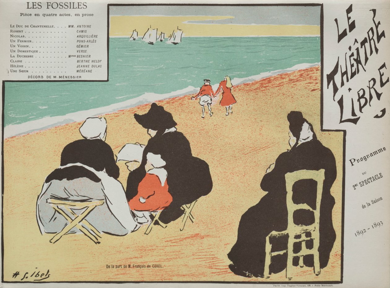 A The Fossils Program a Théâtre Libre-től, 1892. alkotó: Henri Gabriel Ibels