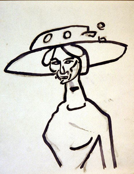 Széles karimájú kalap alkotó: Henri Gaudier Brzeska