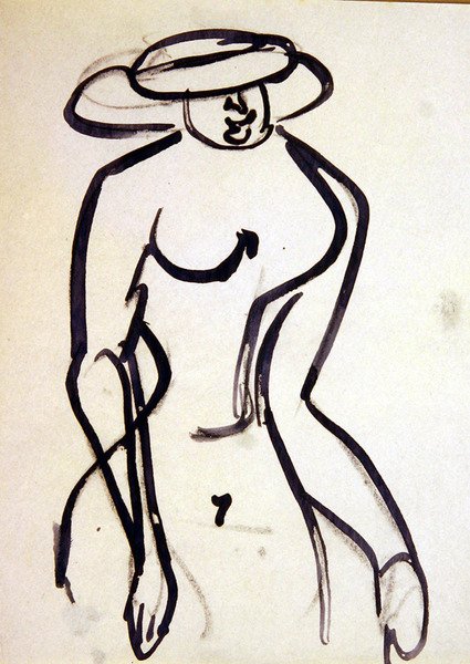Darázsderekú sétáló alkotó: Henri Gaudier Brzeska