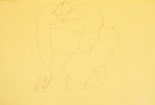 Meztelen férfi térdelő II alkotó: Henri Gaudier Brzeska