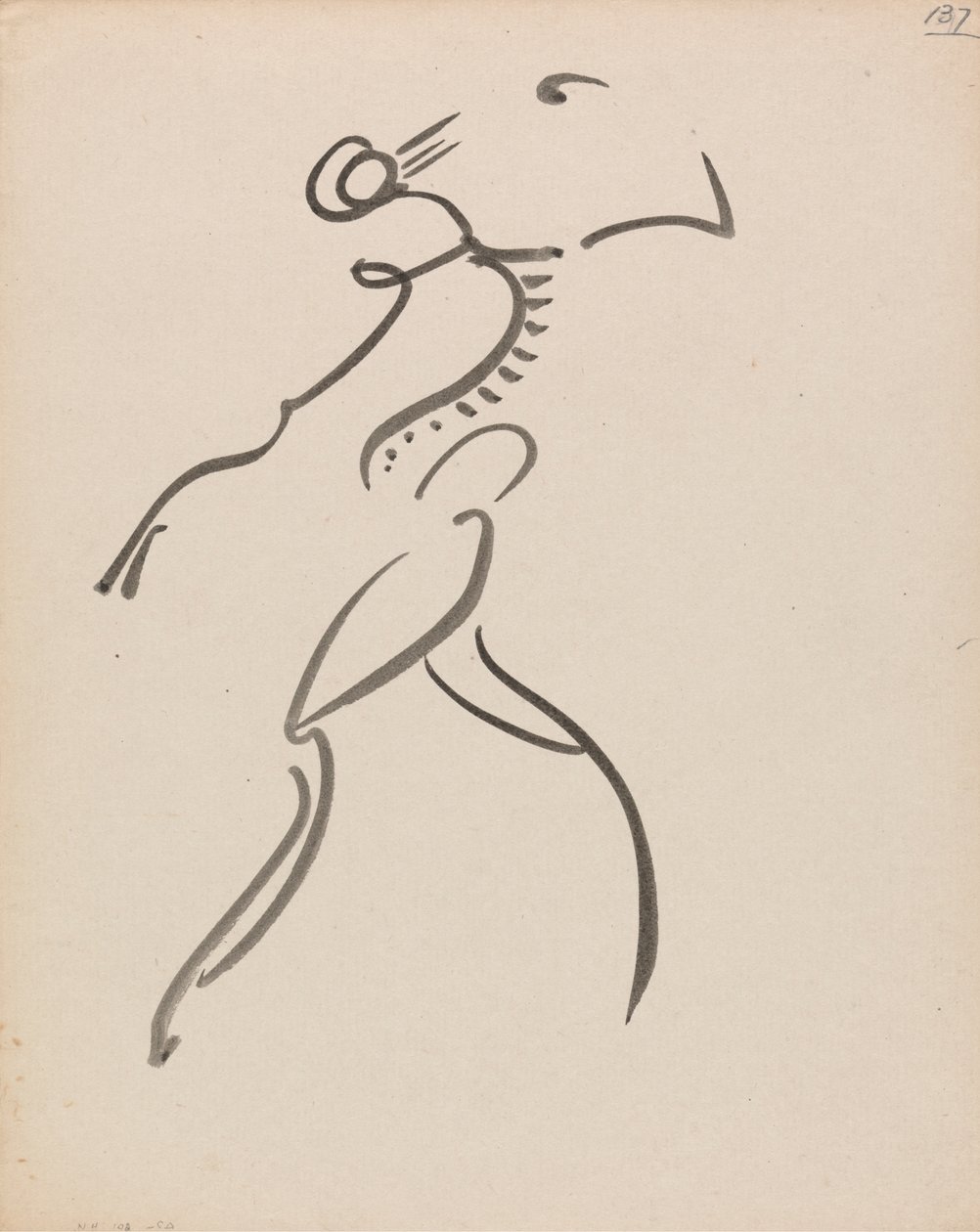 Táncoló figura, profilban alkotó: Henri Gaudier Brzeska